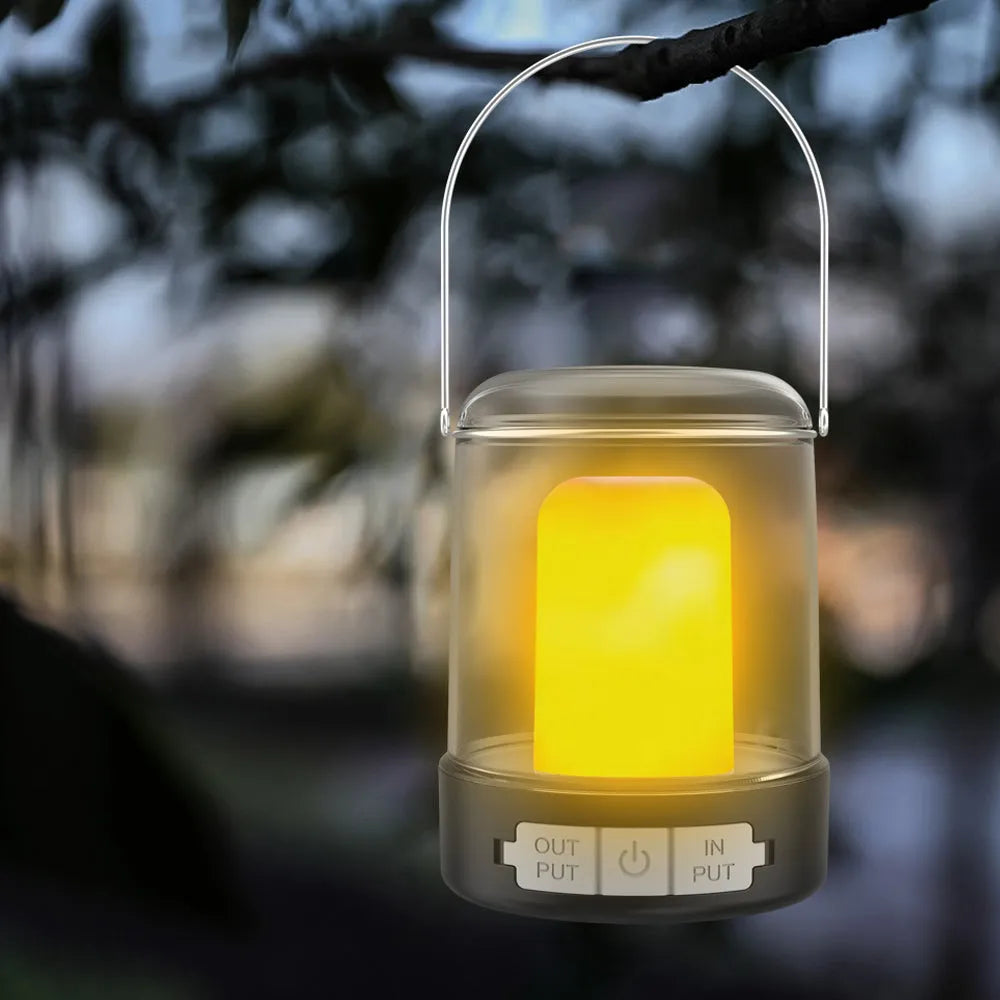 Vibe Geeks 3 Modes Vintage Portable Camping Lantern-USB Rechargeable