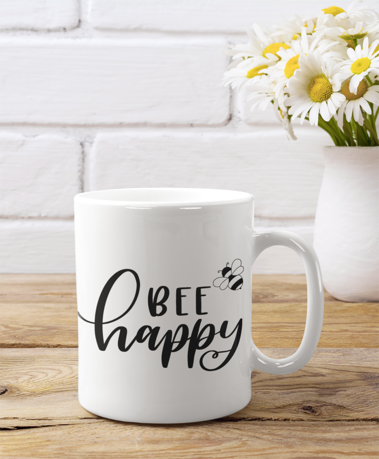 Bee Happy 2 Bumble Bee Mug-1